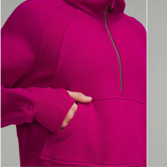 Lululemon Scuba Cropped Funnel neck XS/S Ripened Raspberry - Picture 6 of 10